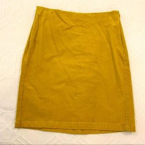 Old Navy Mustard Corduroy Skirt